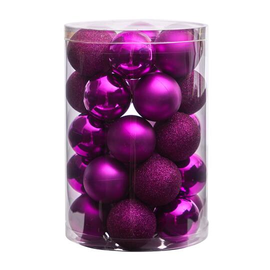 30ct. 2.5" Shatterproof Christmas Ornaments